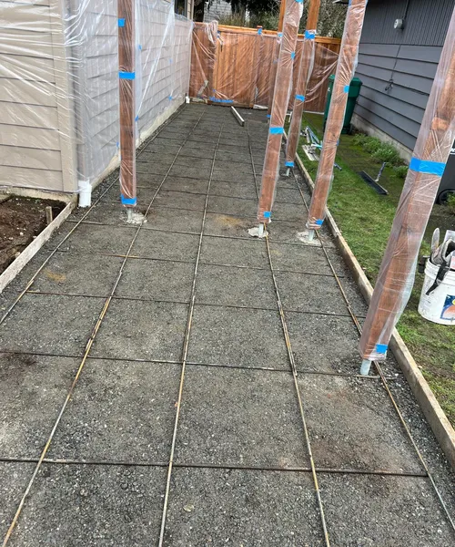 Broom Finish Sidewalk Entrance in Normandy 